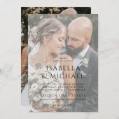 Hochzeit moderner Fotos Einladung (Vorne/Hinten)