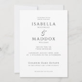 Hochzeit moderner Fotos Einladung (Vorderseite)