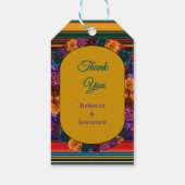 Hochzeit moderner mexikanischer Blume Geschenkanhänger (Rückseite)