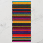 Hochzeit moderner mexikanischer Blume Menükarte (Rückseite)