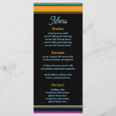 Hochzeit moderner mexikanischer Blume Menükarte (Vorderseite)