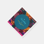 Hochzeit moderner mexikanischer Blume Serviette (Ecke)