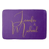 Hochzeit Moderner Minimalistischer Schlichter Kall Badematte (Vorderseite)