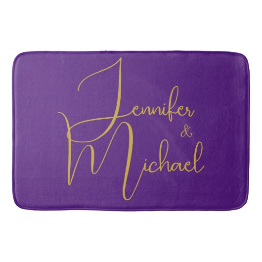 Hochzeit Moderner Minimalistischer Schlichter Kall Badematte (Vorderseite)