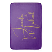 Hochzeit Moderner Minimalistischer Schlichter Kall Badematte (Vorderseite Vertikal)