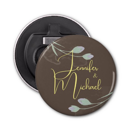 Hochzeit Moderner Minimalistischer Schlichter Kall Flaschenöffner (Vorderseite)