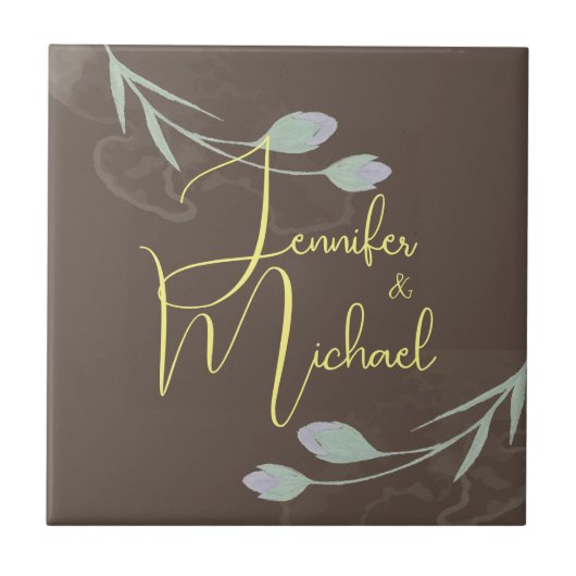 Hochzeit Moderner Minimalistischer Schlichter Kall Fliese (Vorderseite)