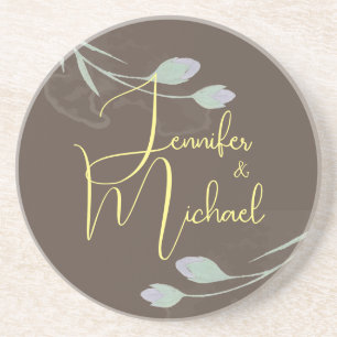 Hochzeit Moderner Minimalistischer Schlichter Kall Getränkeuntersetzer