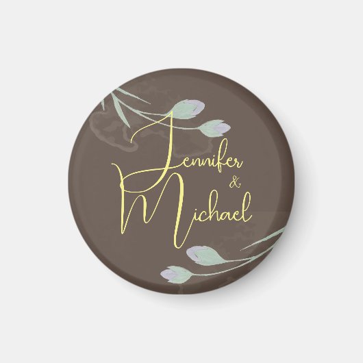 Hochzeit Moderner Minimalistischer Schlichter Kall Magnet (Vorne)