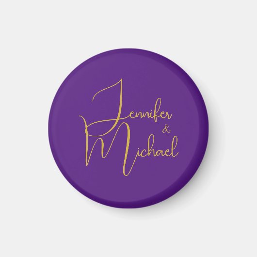 Hochzeit Moderner Minimalistischer Schlichter Kall Magnet (Vorne)