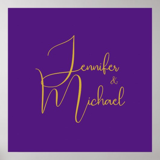 Hochzeit Moderner Minimalistischer Schlichter Kall Poster (Vorne)