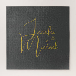 Hochzeit Moderner Minimalistischer Schlichter Kall Puzzle