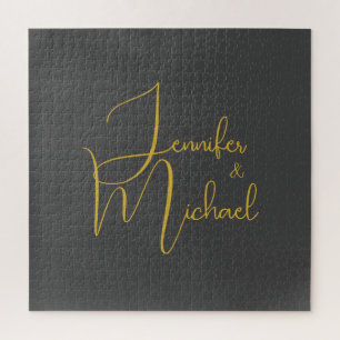 Hochzeit Moderner Minimalistischer Schlichter Kall Puzzle