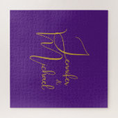 Hochzeit Moderner Minimalistischer Schlichter Kall Puzzle (Horizontal)