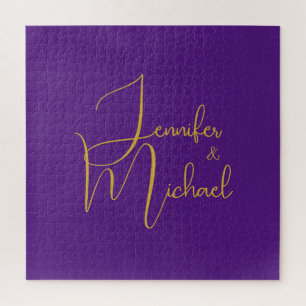 Hochzeit Moderner Minimalistischer Schlichter Kall Puzzle