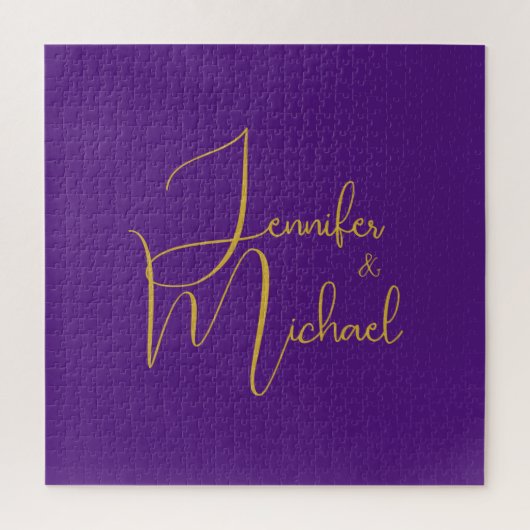 Hochzeit Moderner Minimalistischer Schlichter Kall Puzzle (Vertikal)