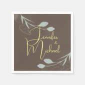 Hochzeit Moderner Minimalistischer Schlichter Kall Serviette (Vorderseite)