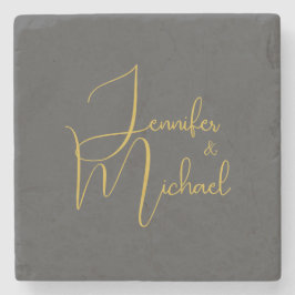 Hochzeit Moderner Minimalistischer Schlichter Kall Steinuntersetzer