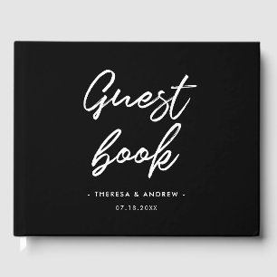 Hochzeit moderner Typografie Gästebuch