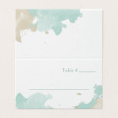 Hochzeit moderner Wasserfarben (Außenseite Aufgefaltet)