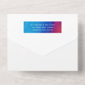 Hochzeit moderner Wasserfarben All In One Einladung (Rückseite)