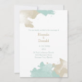 Hochzeit moderner Wasserfarben Einladung (Vorderseite)