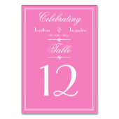 Hochzeit Modernes Design Name Script Chic Cool Pin Tischnummer (Rückseite)