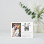 Hochzeit Modernes Minimalistisches Einfaches Foto  Begleitkarte (Stehend Vorderseite)