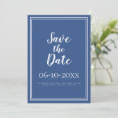 Hochzeit Modernes Minimalistisches einfaches Skrip Save The Date (Stehend Vorderseite)