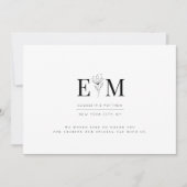 Hochzeit Modernes, Minimalistisches, elegantes Fol Dankeskarte (Vorderseite)