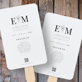 Hochzeit Modernes, Minimalistisches, elegantes Fol Fächer