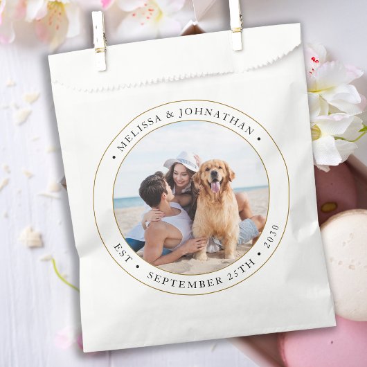 Hochzeit Modernes Personalisiertes Foto Geschenktütchen