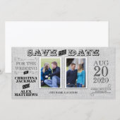 Hochzeit Modernes Vintag Save the Date 2 Foto (Vorne/Hinten)