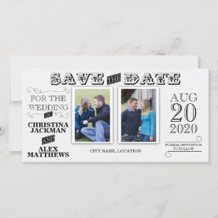 Hochzeit Modernes Vintag Save the Date 2 Foto