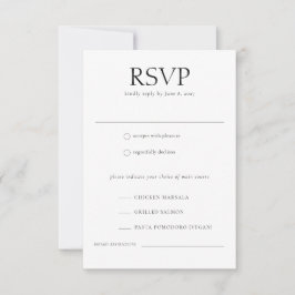 Hochzeit Monogramm Elegante Mahlzeit Hochzeit RSVP Karte