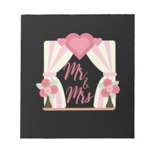 Hochzeit Mr. and Mrs. Notizblock