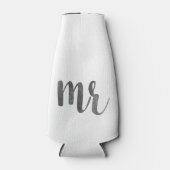 Hochzeit Mr. & Mrs. Bride Bräutigam Flaschenkühler (Vorderseite)