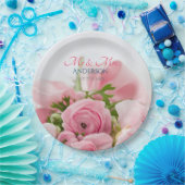 Hochzeit Mr. & Mrs., Nachname, Datum Ihres Fotos Pappteller (Party)