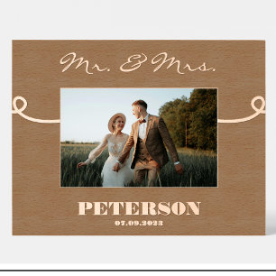Hochzeit Mr & Mrs Personalisierter Holz Bilderrahm Geätzte Rahmen