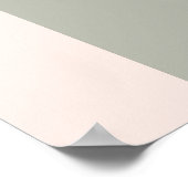 Hochzeit mrs Herz rosa Bogen Salbei Poster (Ecke)