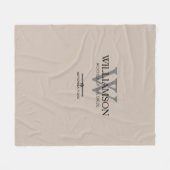 Hochzeit Mutter der Bride Geschenkschrift Monogram Fleecedecke (Vorderseite (Horizontal))