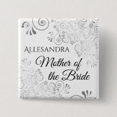 Hochzeit Mutter des Braunamenstempels Silver Button (Vorderseite)