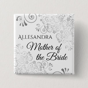 Hochzeit Mutter des Braunamenstempels Silver Button