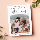 Hochzeit nach dem Party Foto Empfang Save the Date Ankündigungspostkarte