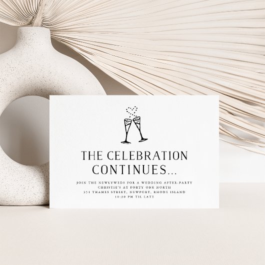 Hochzeit nach Party Einladung Einsteckkarte