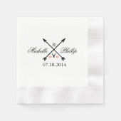 Hochzeit Napkins Deer and Arrows Paper Napkin Serviette (Vorderseite)