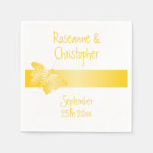 Hochzeit Napkins Gelber Schmetterling Serviette (Vorderseite)