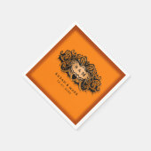 Hochzeit Napkins - Halloween Orange & Black Serviette (Ecke)