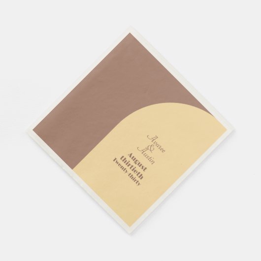 Hochzeit Napkins Mocha Mousse Arched Serviette (Ecke)
