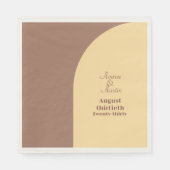 Hochzeit Napkins Mocha Mousse Arched Serviette (Vorderseite)